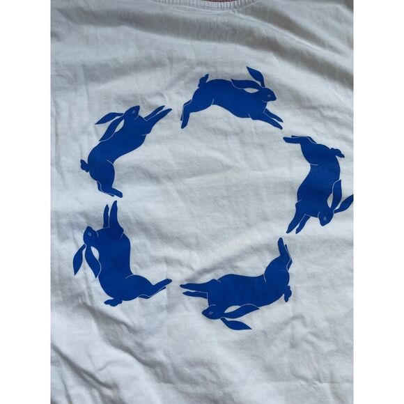 Harry Styles Official Coachella 2022 Red White & Blue Ringer Bunny Tee Large EUC - Picture 1 of 6